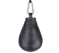 PP-Vic Solid Boxing Speed Ball with Suspension Rope,Pear-Shaped Suspension Ball,Improves Your Speed And Reaction Time - Boxer Precision Training,Practice And Training - Boxing Trainer,Black