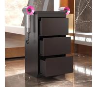 PP-Vic Stainless Steel Tool Box, Salon Beauty Cabinet for Hairdressers, Hairdressing Tool Cart with Drawers, Garage Storage Cabinet, Tattoo Tool Storage Cabinet,Triple layer C black