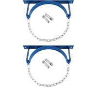 PP-Vic Steel Wall Mount Gas Cylinder Bracket, 2 Pack, Durable Gas Cylinder Bracket with Screw and Chain Support, Cylinder Fixing Rack for School/Hospital/Factories,L35cm(13 3/4")
