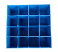PP-Vic Wall-Mounted Hair Dye Organizer, Large Capacity Storage Display Rack with Dividers 16-Compartment Unit Ideal for Salons, Beauty Parlors, And Home Use,Blue
