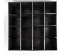 PP-Vic Wall-Mounted Hair Dye Organizer, Large Capacity Storage Display Rack with Dividers 16-Compartment Unit Ideal for Salons, Beauty Parlors, And Home Use,Black
