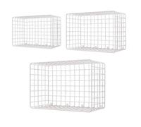 PP-Vic Wall-Mounted Towel Storage Set 3 Piece Modern Design Salon Organizer,Open-Style Hair Dye Display Rack Ideal for Barbershops, Beauty Salons, And Spas,White