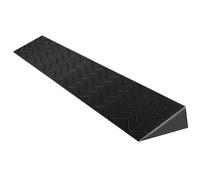 PP-Vic Wheelchair Curb Ramp, Mobility Scooter Threshold Ramp, Rubber Curb Ramp, Rising Threshold Ramp Doorway with Anti-Slip Groove,Black W8×H2cm