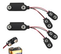 PP3 to PP9 Battery Adapter 2 Pcs, PP3 9V Battery to PP9 Snap Connector for Vintage Transistor Radios, Power Solution for Classic Electronics, Compact 3.5cm Design