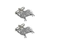 PPA36 Sheep Made From Fine English Pewter On A Pair Of Cufflinks Handmade In Sheffield By CreatedByJake