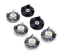 PpAaJK 4 Plastic Gear Base + 2 Rubber Gear for Magic 250W Blender Replacement Spare Parts