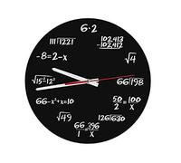 PpAaJK Math Wall Clock, Math Formulas Clock Quiz Clock in Black and White Unique Math Equation Clock for Home, Office