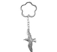 PPB17 Seagull Bird Pewter Emblem On A very strong Cloud / Flower keyring hold multiple keys 3D