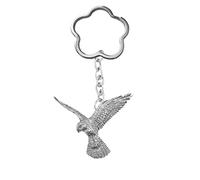 PPB18 Falcon Bird Pewter Emblem On A very strong Cloud / Flower keyring hold multiple keys 3D
