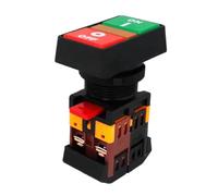 PPBB-30 ON/OFF Start Stop Button Switch, Self-Reseting Momentary Push Button Switch, 20A 600V, Plastic Panel Mount Light Switch for Industrial Equipment, Compatible with 24V/220V/380V Systems