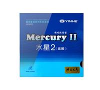 Ppbigu Yinhe Mercury II Table Tennis Rubber for DIY Racket/Paddle, Mercury-2 Allround Spin Control Ping Pong Rubber for Training (Black,2pcs-Soft)