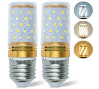 Ppbmocw 2-Pack E27 Three-Color Dimming Bulbs Suitable for Tiffany Lamp, Stained Glass Lamps, Small Tiffany Mushroom Table Lamps
