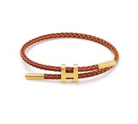 PPbuky Steel Bracelet Link, Adjustable H-shape Wire Rope Bracelet, Lucky Jewelry with Titanium Buckle for Birthday, Valentine's, Graduation, Fashion Gift for Women, Men, Lovers, Friends, Standard