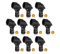 PPcdfre 10 Pcs Microphone Clip Holder with 10 Pcs Nut Adapter, Adapter for Performance, Demonstration, Podcasting, Recording