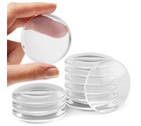 PPcdfre 10 Pieces Home Wall & Door Handle Stopper 2inch Set of Clear Rubber Door Knob, Round Wall Shield Cushion
