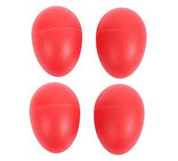 PPcdfre 2 Pair Plastic Percussion Musical Egg Maracas Shakers Red