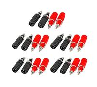 PPcdfre 20 Pcs Metal Body 4mm Female Banana Socket 7mm Thread Binding Post Terminals