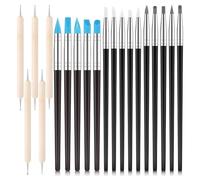 PPcdfre 20 Pcs Silicone Clay Sculpting Tool Clay Shaping Modeling Tools Polymer Clay Accessories for Pottery Clay DIY