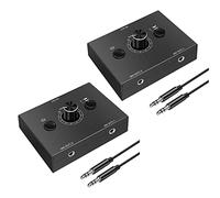 PPcdfre 2pcs 3.5mm Audio Switcher, 2 Input 1 Output/1 Input 2 Output Audio Splitter Switcher, Audio Switcher Box