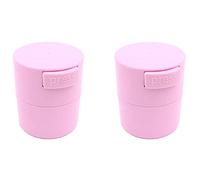PPcdfre 2X Eyelash Glue Storage Tank Eyelashes Extension Glue Adhesive Stand Jar Activated Sealed Box 4 Cells Container Pink