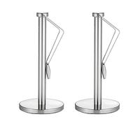 PPcdfre 2X Paper Towel Holder Stand with Base for Kitchen,Stainless Steel Paper Towel Dispenser,Prevent Paper Rolls From Falling