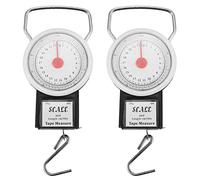PPcdfre 2X Portable Luggage Travel Scale Hanging Suitcase Hook 22Kg 50Lb Measuring Tape