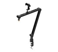 PPcdfre 360 Degree Adjustable Microphone Stand with Phone Holder Live Streaming Heavy Duty Boom Arm Microphone Holder