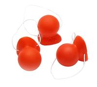 PPcdfre 3Pcs Red Clown Nose Honking Squeaking Clown Nose with Elastic Rope for Adults Halloween Cosplay Costume Accessories