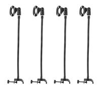 PPcdfre 4X Flexible Gooseneck Microphone Stand with Desk Clamp for Radio Broadcasting Studio, Live Broadcast Equipment, Stations