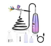 PPcdfre Airbrush Kit for Nails 32PSI Air Brush Kit with Air Compressor Cordless Airbrush Machine for Makeup,Painting,Model