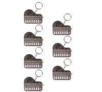 PPcdfre Metallic Silver 7pcs Mini Handheld Electronic Keyboard Keychain Pendant Can Play Small Piano