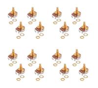 PPcdfre Shaft Full Metric Sized Control Pots A500K Audio Taper Potentiometers Pot for Electric Guitar (Set of 16)
