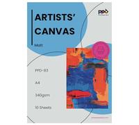 PPD 10 Sheets A4 Canvas Paper Printable Fabric Sheets Inkjet | Premium 100% Cotton Paper with a Matte Canvas Texture. Print Stunning Fine Art and Portraits with a Gallery Look. PPD-83-10