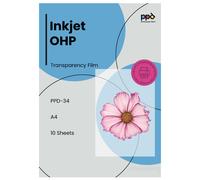 PPD 10 Sheets A4 Inkjet Premium OHP Acetate Transparency Film - Overhead Projector Film PPD-34-10
