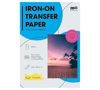 PPD 10 Sheets A4 Iron-on Heat Transfer Paper Light Fabrics Inkjet