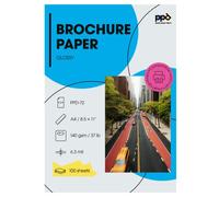 PPD 100 Sheets A4 Inkjet Brochure Flyer Paper 140gsm Double Sided Glossy Photo Quality PPD-72-100