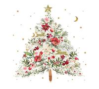 PPD 20 Napkins Christmas Festive Natural Tree Table Decoration Paper Napkins with Motif Also for Decoupage and Decoupage 33 x 33 cm
