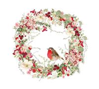 PPD 20 Napkins Christmas Festive Natural Wreath Table Decoration Paper Napkins with Motif Also for Decoupage and Decoupage 33 x 33 cm
