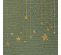 PPD 20 Napkins Christmas Star Chain on Green Table Decoration Paper Napkins with Motif Also for Decoupage and Decoupage 33 x 33 cm