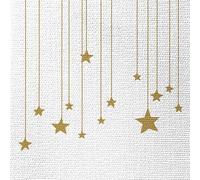 PPD 20 Napkins Christmas Star Chain on White Table Decoration Paper Napkins with Motif Also for Decoupage and Decoupage 33 x 33 cm