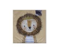 PPD 20 x 3-Ply Disposable Napkins, 33 x 33 cm, Table Decoration, Lion in Party Mood, Made in Germany