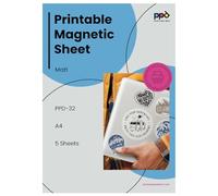 PPD 5 Sheets A4 Magnetic Sheets Printable Matte Inkjet
