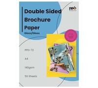 PPD 50 Sheets A4 Inkjet Brochure Flyer Paper 140gsm Double Sided Glossy Photo Quality PPD-72-50