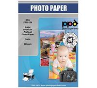 PPD 50 Sheets A4 Inkjet Satin Premium Plus Archival Photo Paper 290gsm PPD-124-50
