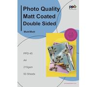 PPD 50 Sheets A4 Matt Photo Quality Paper Double Sided Heavyweight 210gsm High Resolution PPD-45-50
