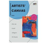 PPD Inkjet Canvas 100% Real Printable Cotton LTR 8.5 x 11" 92lbs. 340gsm 17mil x 20 sheets (PPD083-20)