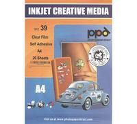 PPD Inkjet Clear Self Adhesive Film Sticker A4 x 20 Sheets PPD-39-20