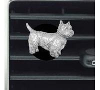 ppd03 Westie Pewter Design on an Air Freshener Vent Clip Kit Decoration Car van truck Mini Bus