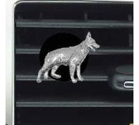 ppd09 German Shepherd Dog Pewter Design on an Air Freshener Vent Clip Kit Decoration Car van truck Mini Bus
