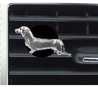 ppd24 Dachshund Dog Pewter Design on an Air Freshener Vent Clip Kit Decoration Car van truck Mini Bus